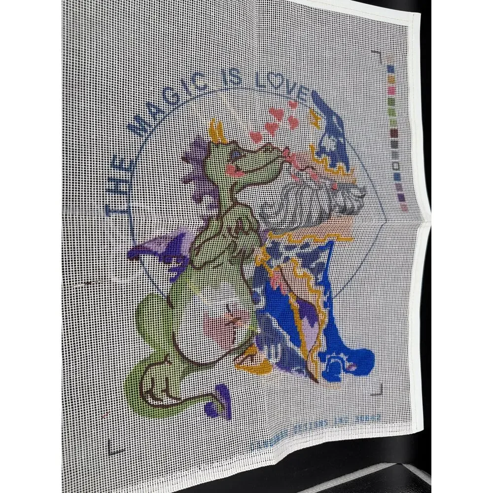 Vintage Candamar The Magic Is Love 30662 Needlepoint Kit Rick St Dennis Started